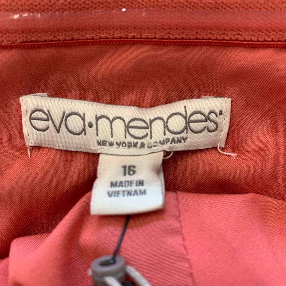 NEW Eva Mendez Coral Cocktail Dress Size 16 - Picture 4 of 5